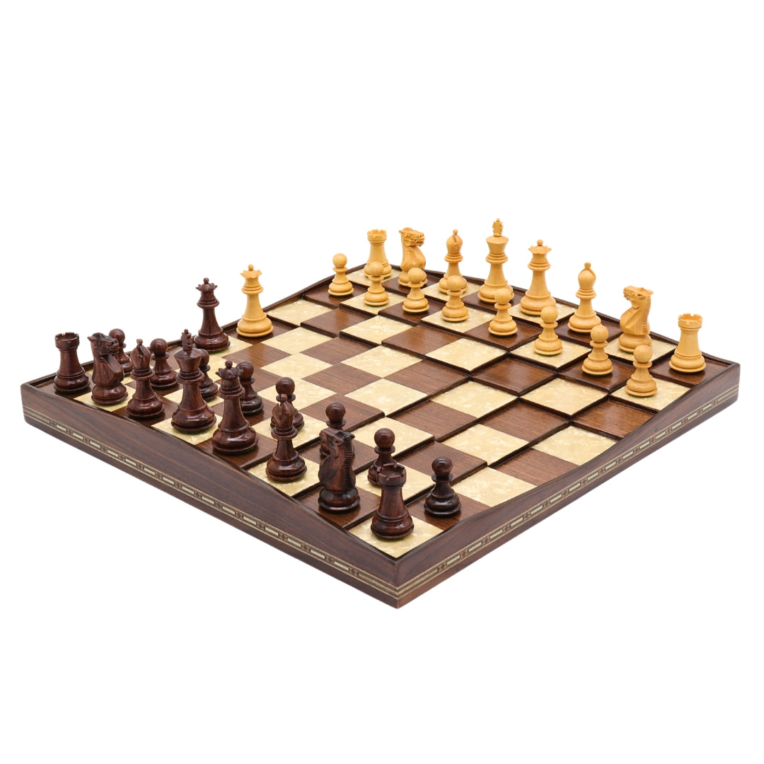 STALLION KNIGHT Wooden Chess Set with 3D Beech Board | 50mm Squares