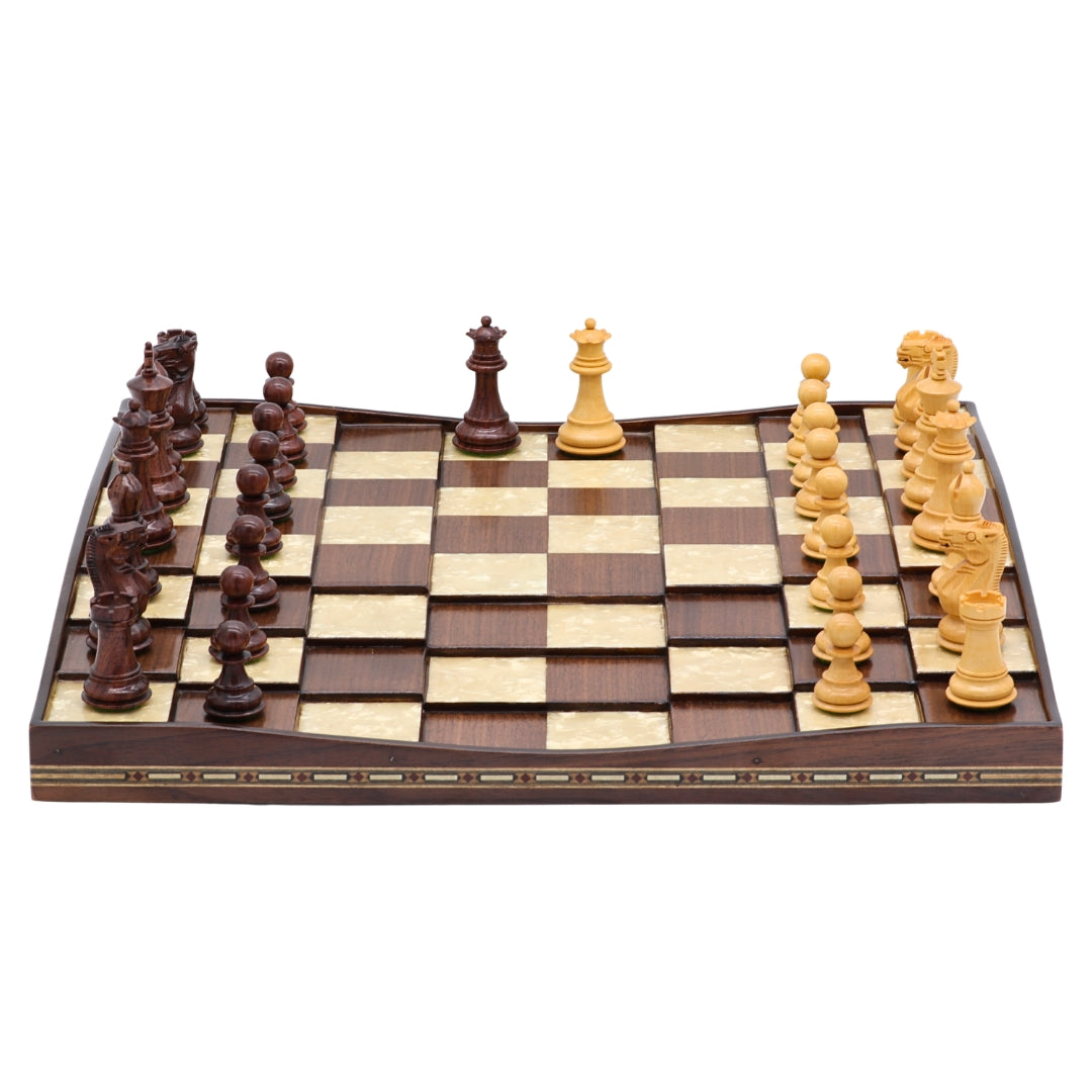 STALLION KNIGHT Wooden Chess Set with 3D Beech Board | 50mm Squares