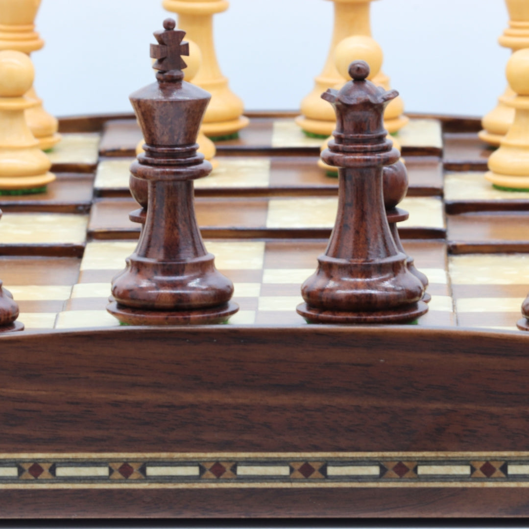 STALLION KNIGHT Wooden Chess Set with 3D Beech Board | 50mm Squares