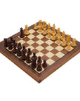 STALLION KNIGHT Wooden Chess Set with Walnut & Mother of Pearl Board | 40mm Squares
