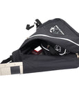Tournament Chess Bag in black canvas, perfect for carrying chess gear securely and conveniently.