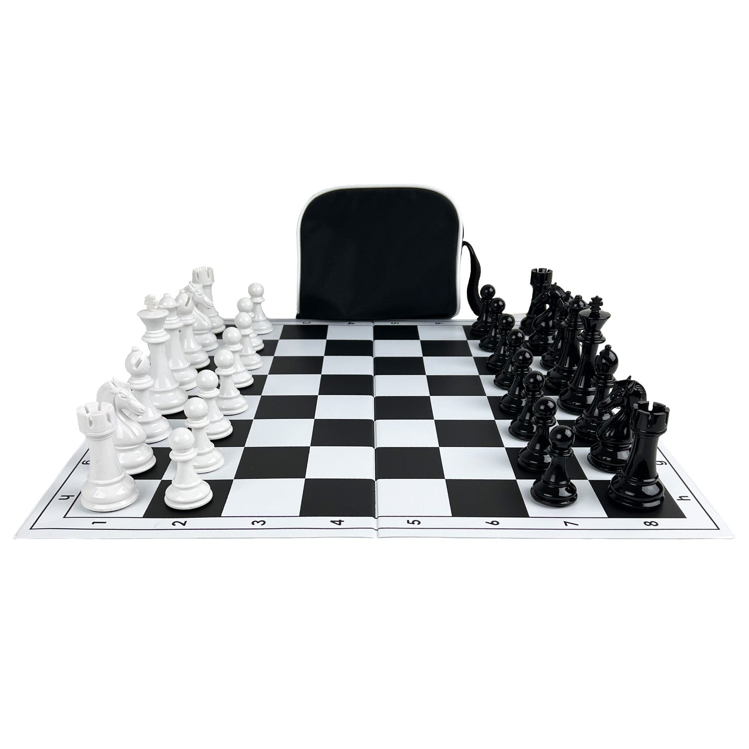 Traditional black &amp; white finish pieces &amp; vinyl fold board| x large