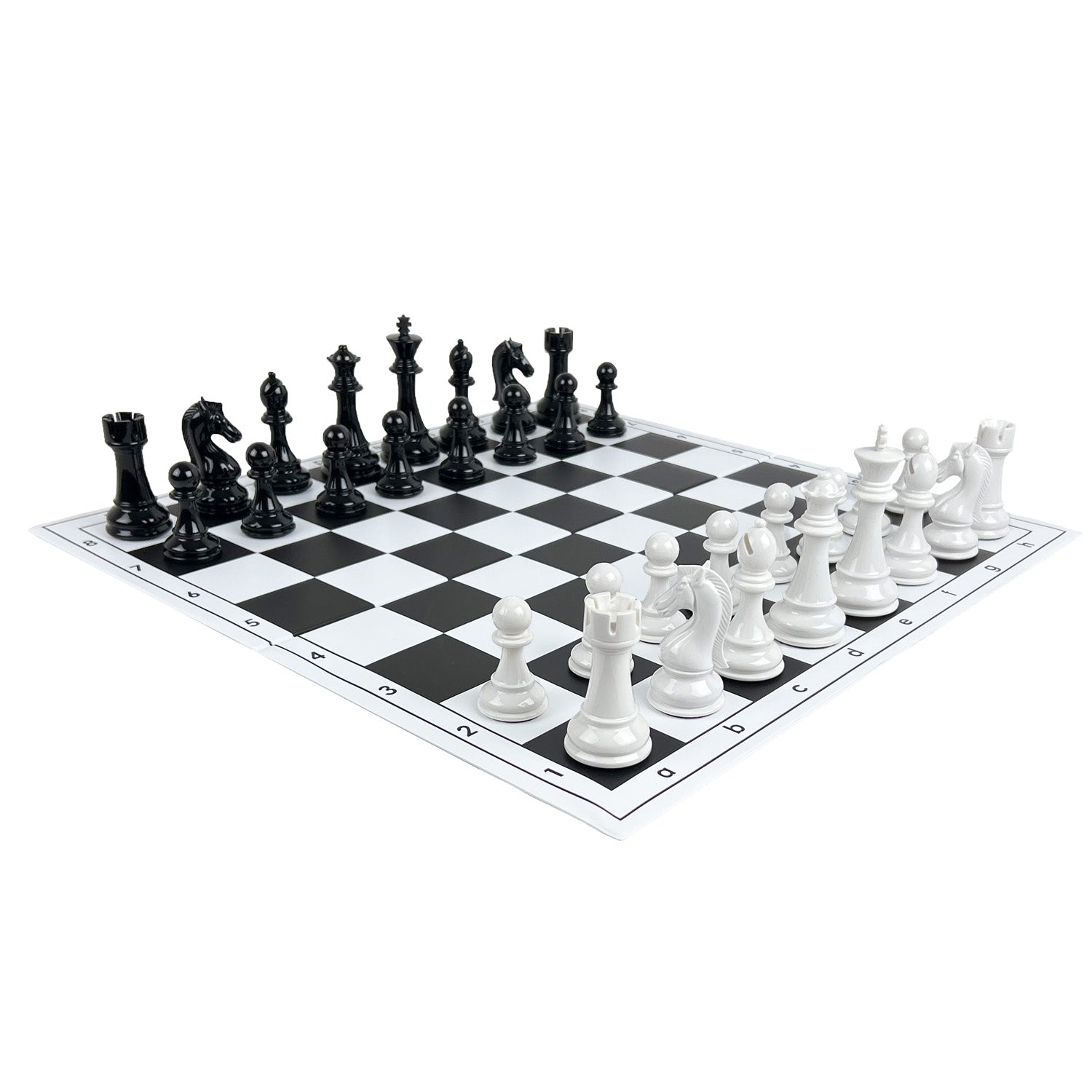 Traditional black &amp; white finish pieces &amp; vinyl fold board| x large