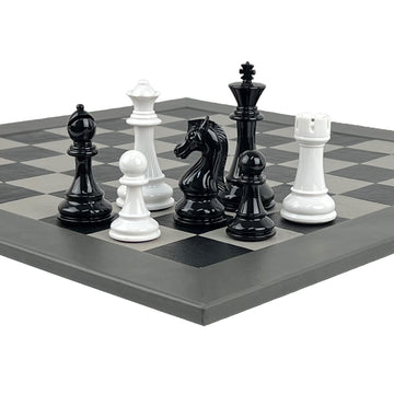 Traditional black & white finish pieces & Leather board | x large