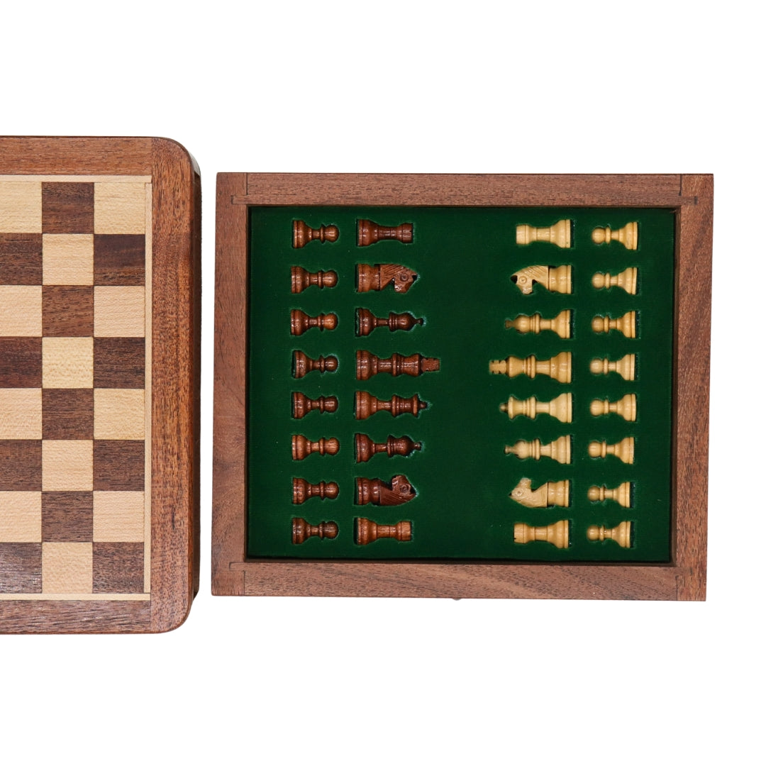Travel Chess Set | Wooden | Magnetic | 18cm