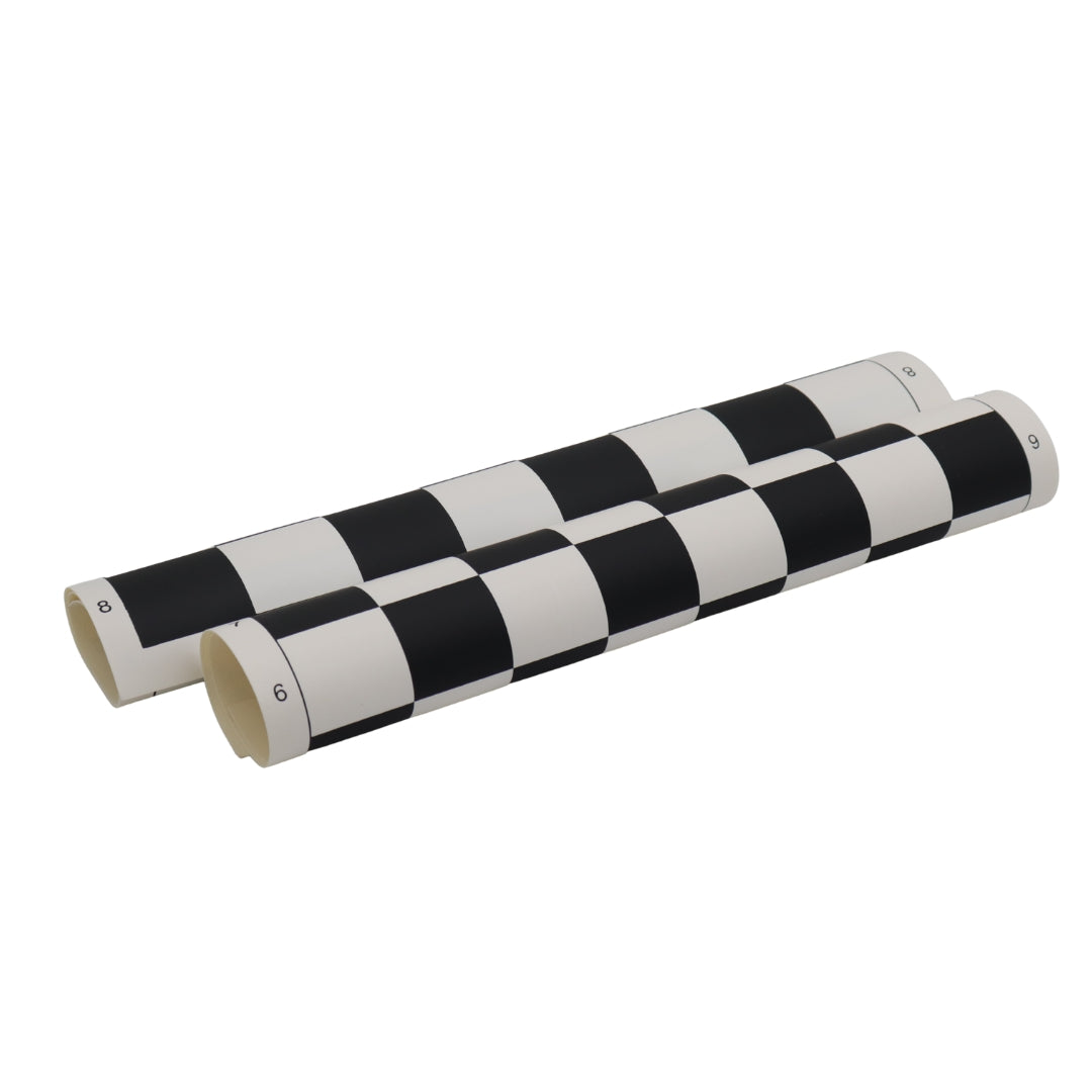 Roll-Up Chess Board featuring black and pure white squares for clear piece recognition and tournament use.