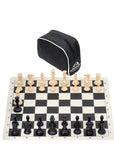 Vinyl Roll-Up Tournament Set | 57 mm Squares | Heavy Luxury Pieces & Bag