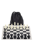 Vinyl Roll-Up Tournament Set | 50 mm Squares | Drawstring Bag