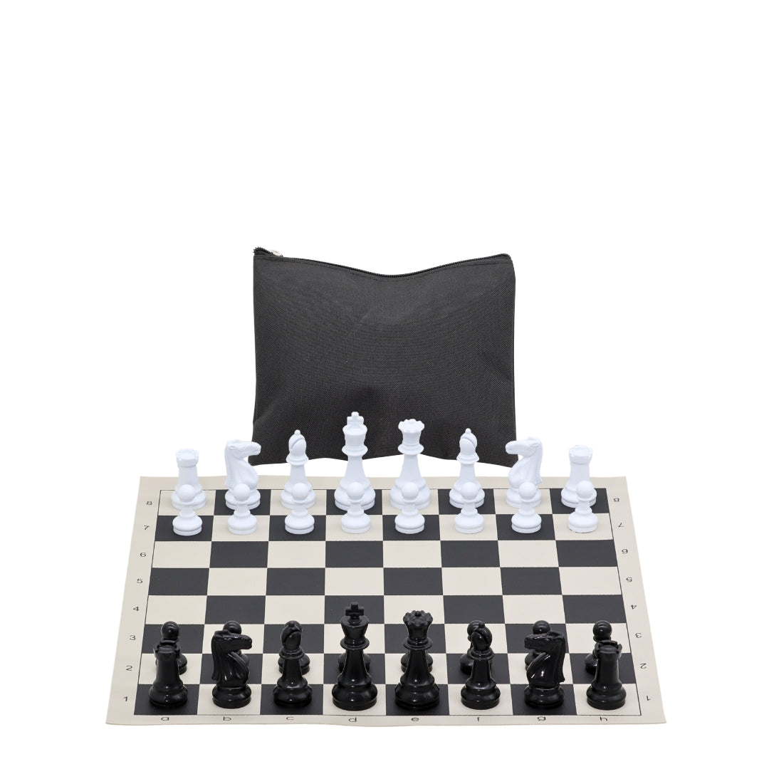 Vinyl Roll-Up Tournament Set | Zip Canvas Bag | 50 mm Squares