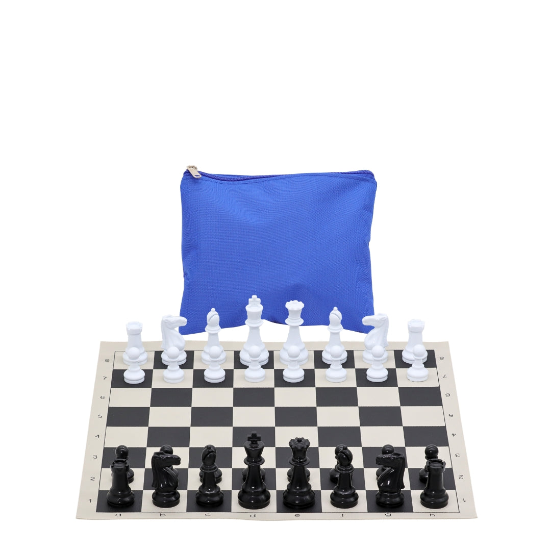 Vinyl Roll-Up Tournament Set | Zip Canvas Bag | 50 mm Squares