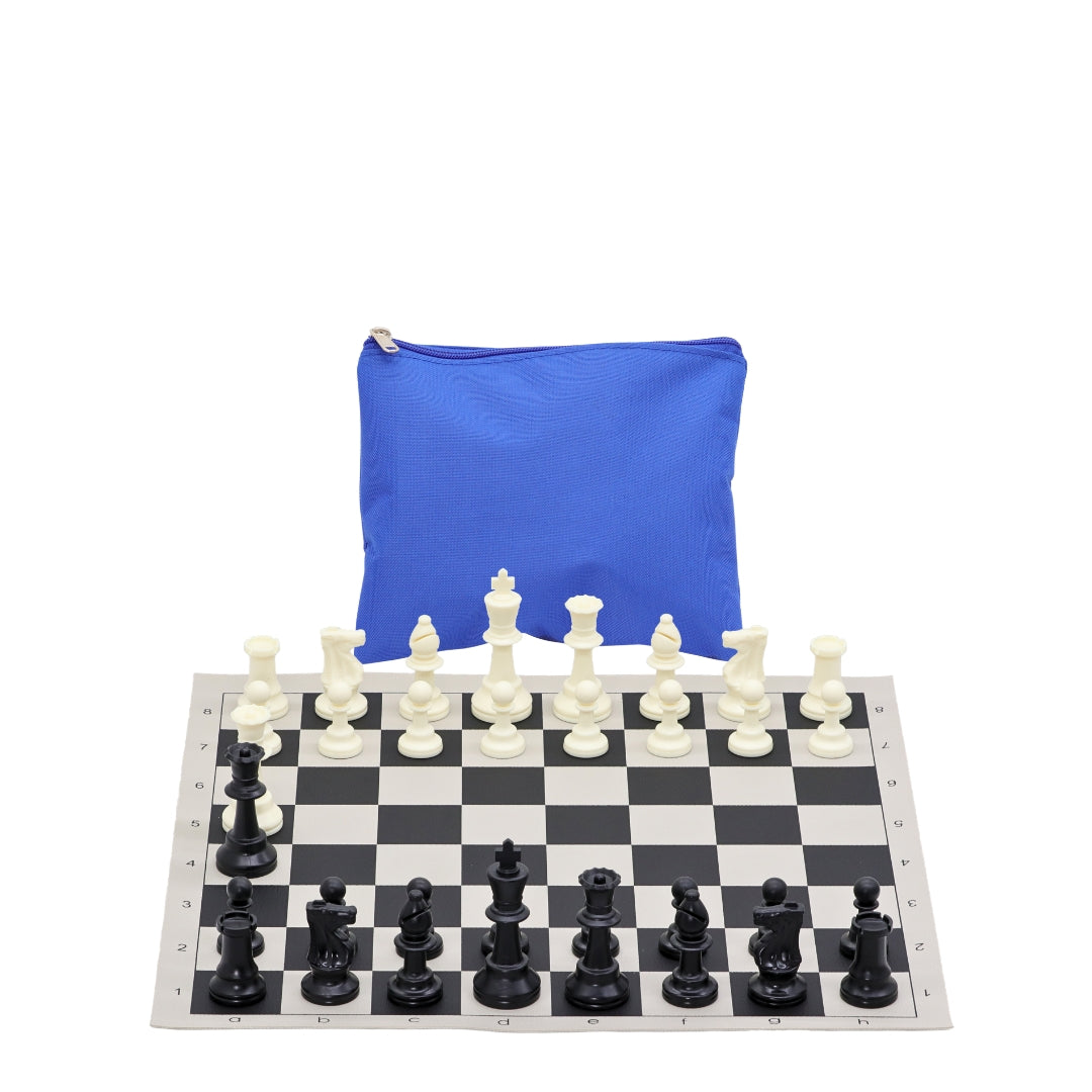 Vinyl Roll-Up Tournament Set | Zip Canvas Bag | 50 mm Squares