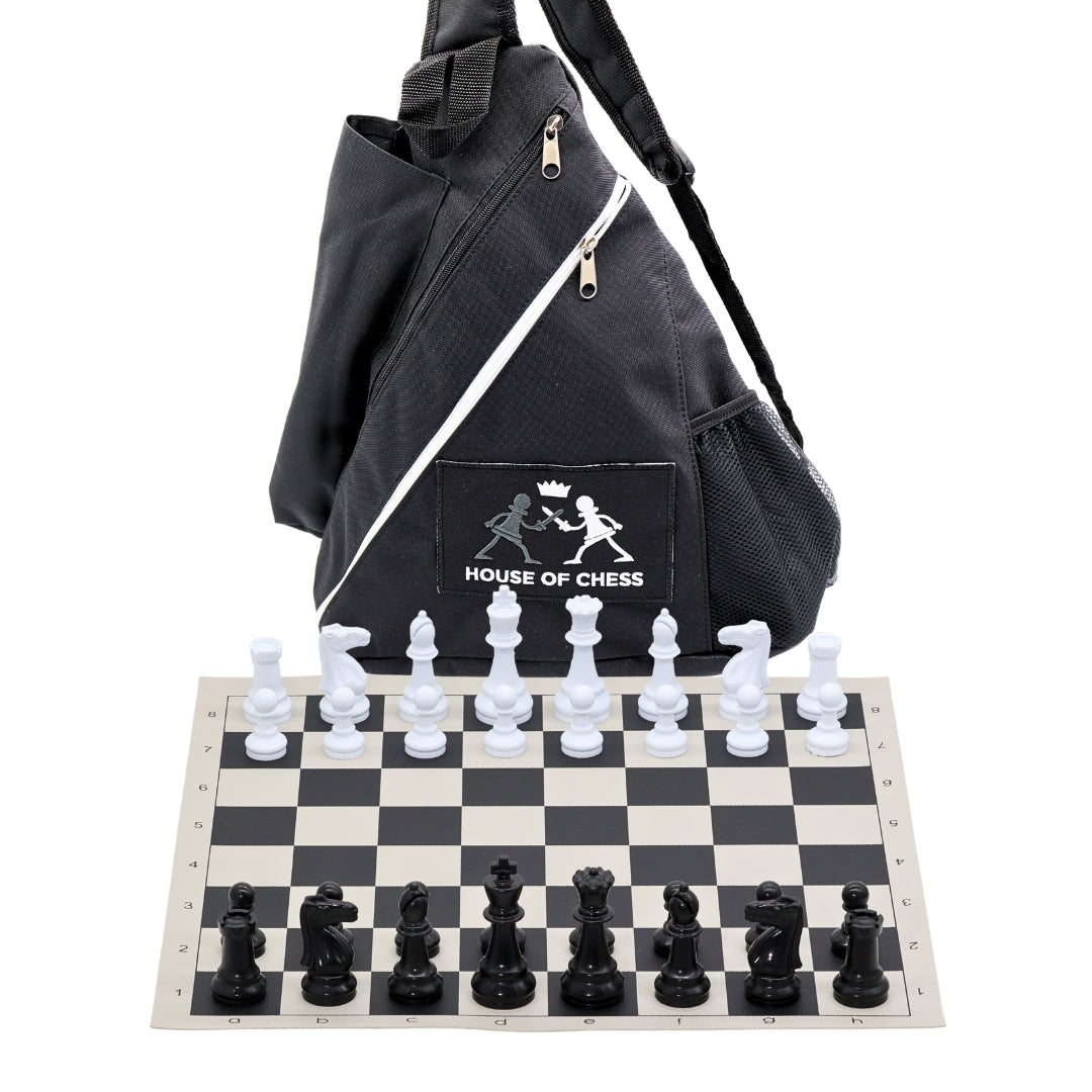 Vinyl Roll-Up Tournament Set |  50 mm Squares | Backpack