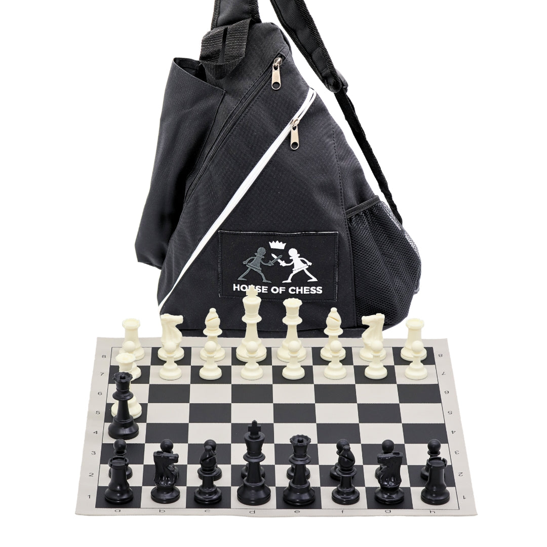 Vinyl Roll-Up Tournament Set |  50 mm Squares | Backpack