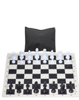 Vinyl Roll-Up Tournament Set | Standard Pieces & Bag | 57 mm Squares