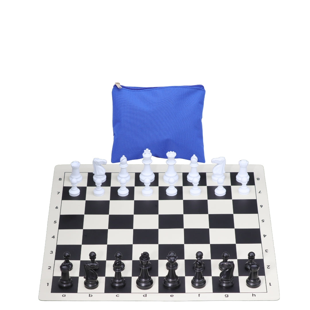 Vinyl Roll-Up Tournament Set | Standard Pieces &amp; Bag | 57 mm Squares