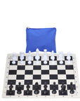 Vinyl Roll-Up Tournament Set | Standard Pieces & Bag | 57 mm Squares