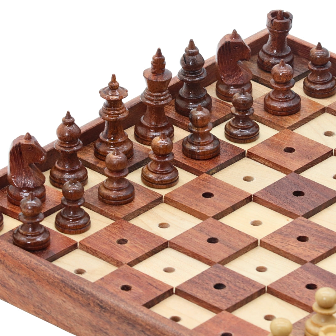 Wooden Chess Set | Visually Impaired Players | 25 cm