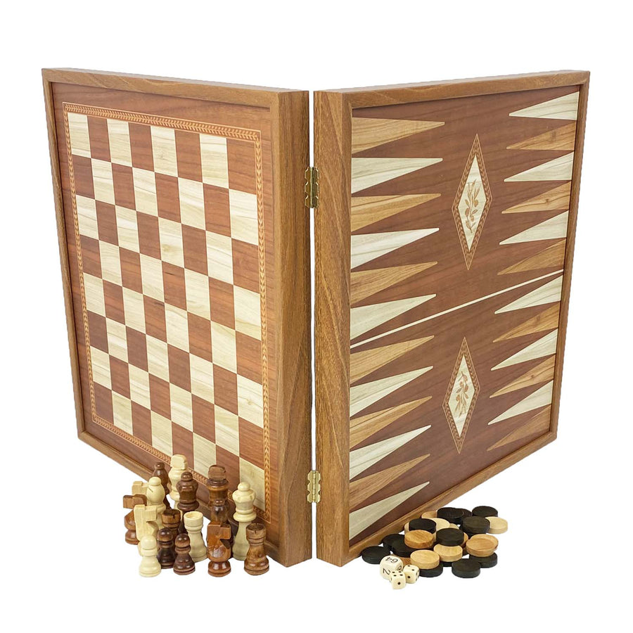 Classic 3-in-1 |chess, backgammon, checkers (large)