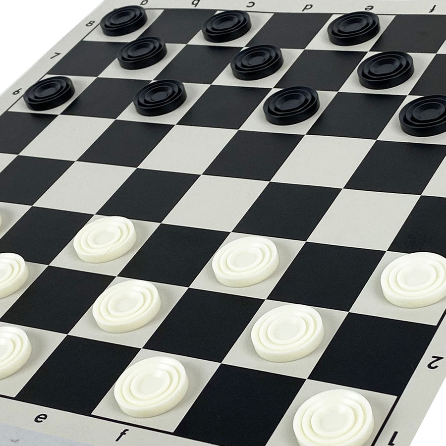 Small Checkers vinyl roll-up checkers set (small) – House of Chess