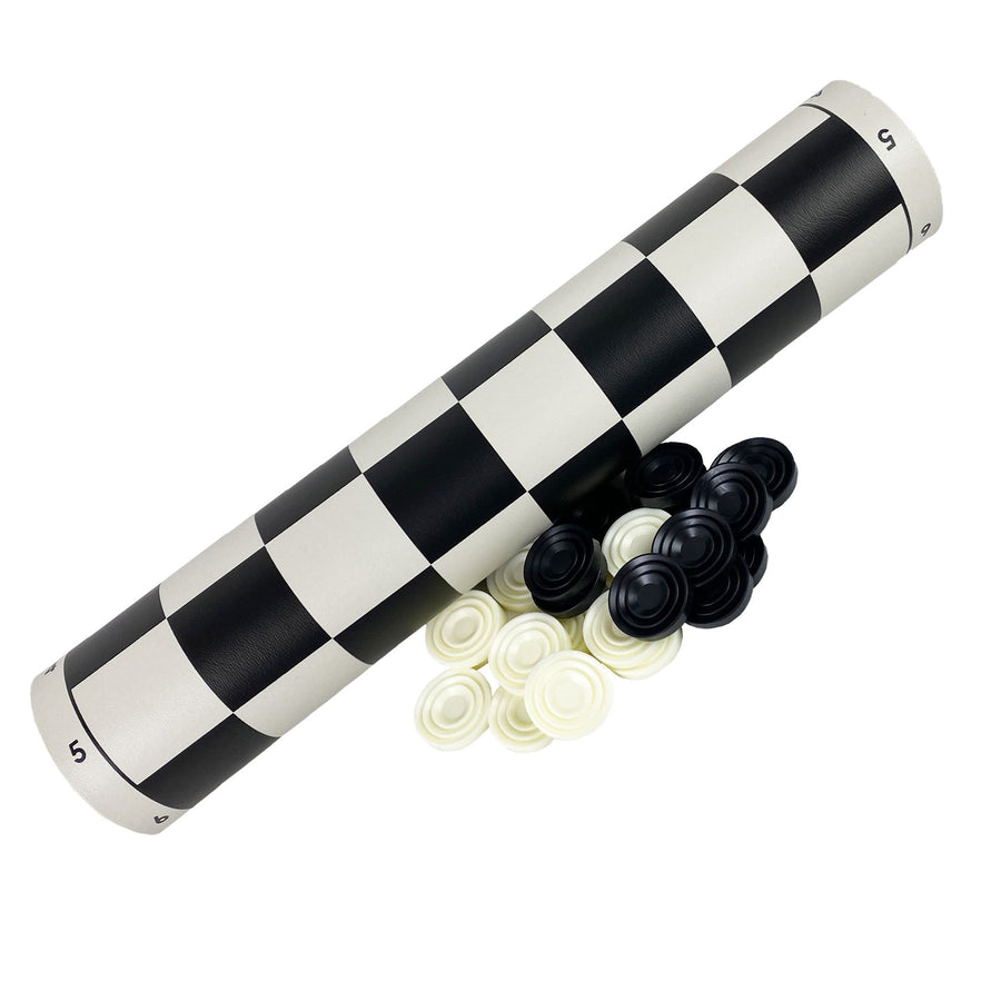 vinyl roll-up checkers set (small)