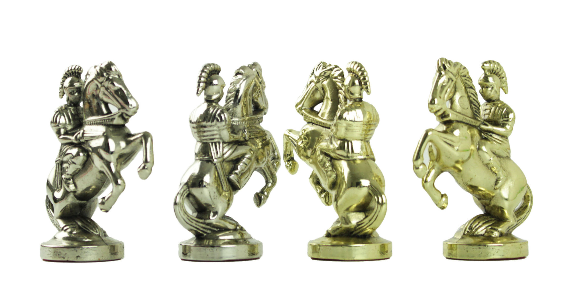 Archers | Metal Chess Set | Gold &amp; Silver | Red Chess Board | 44cm | S10RED