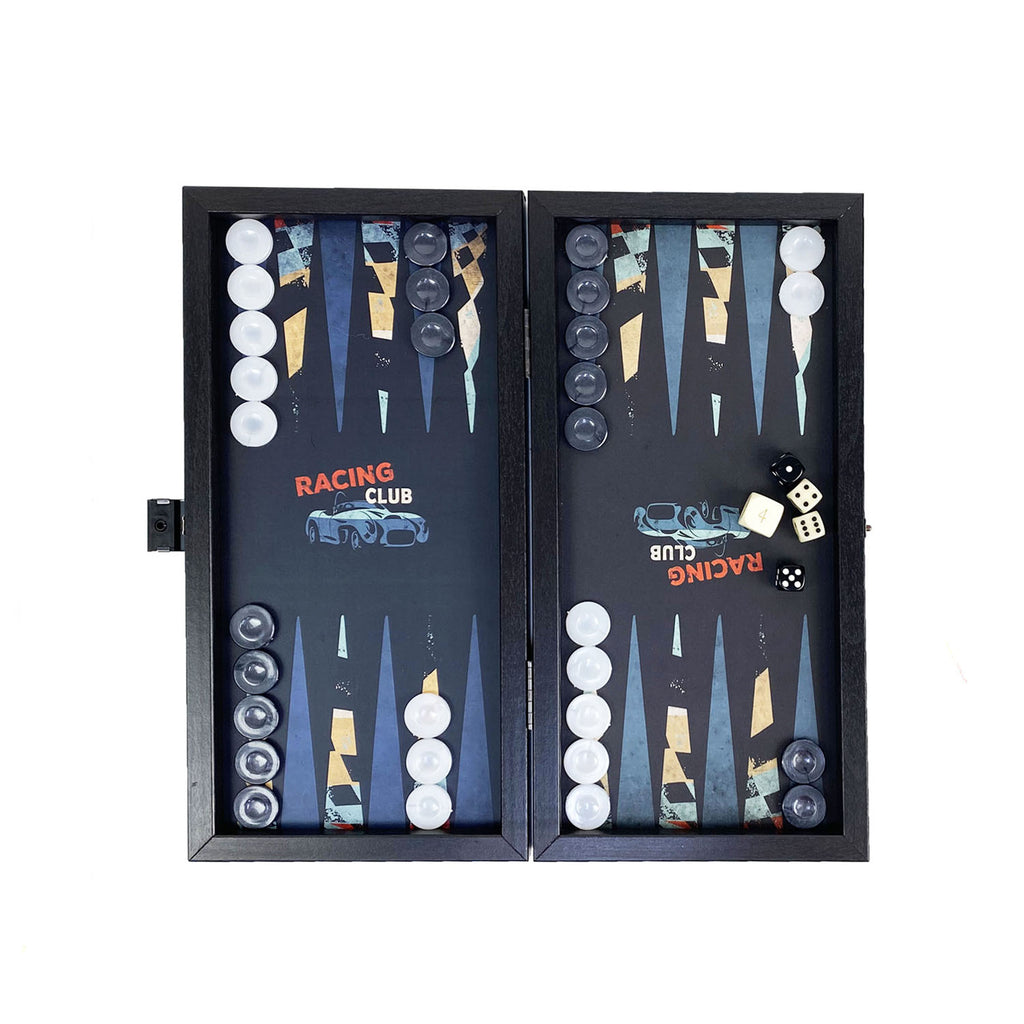Backgammon | Wooden | Printed Racing Car | 30cm x 17cm | TXL3RCN ...