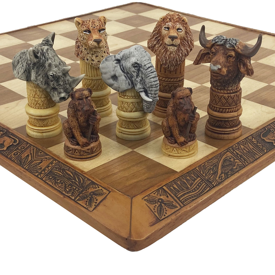 Big 5 Animal chess set | large