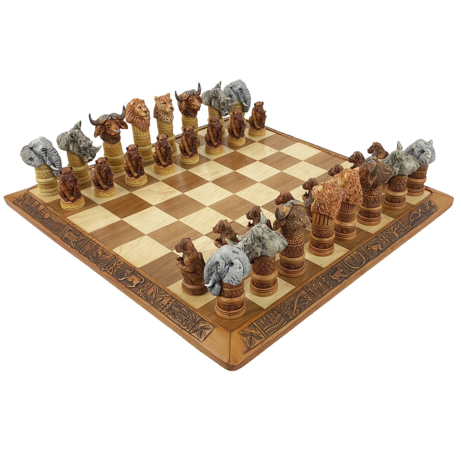 Big 5 Animal chess set | large