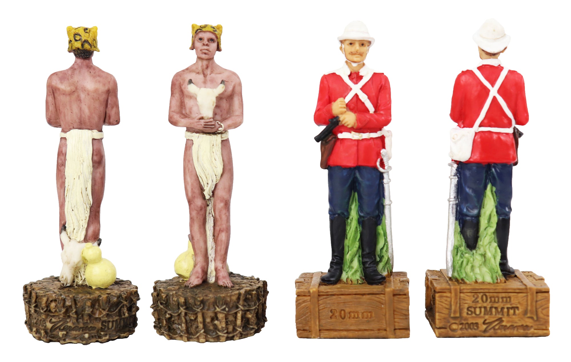 British vs Zulu resin pieces | Wooden Board/Box | Small