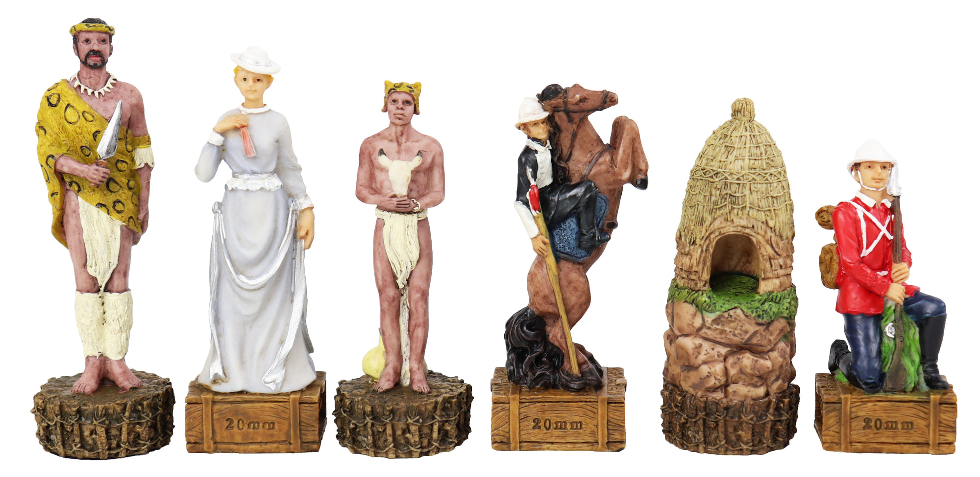 British vs Zulu resin pieces | Wooden Board/Box | Small