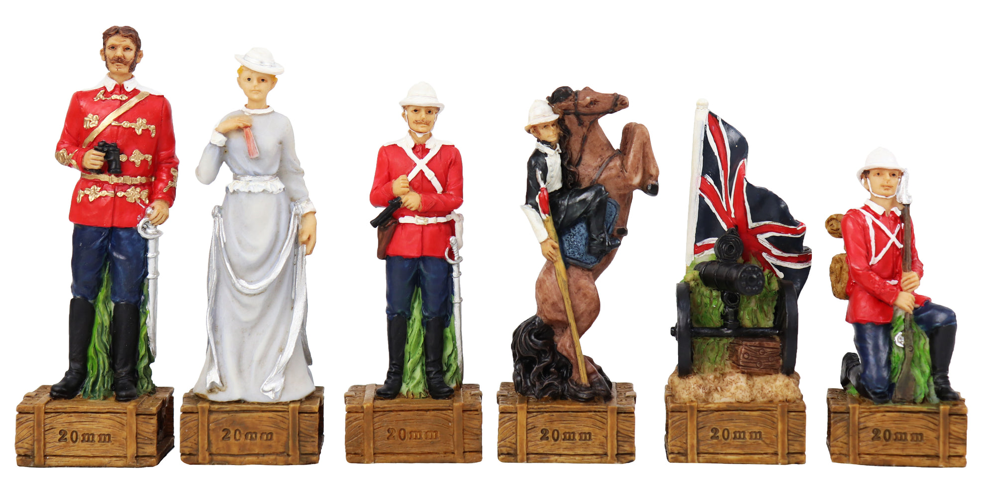 British vs Zulu resin pieces | Wooden Board/Box | Small