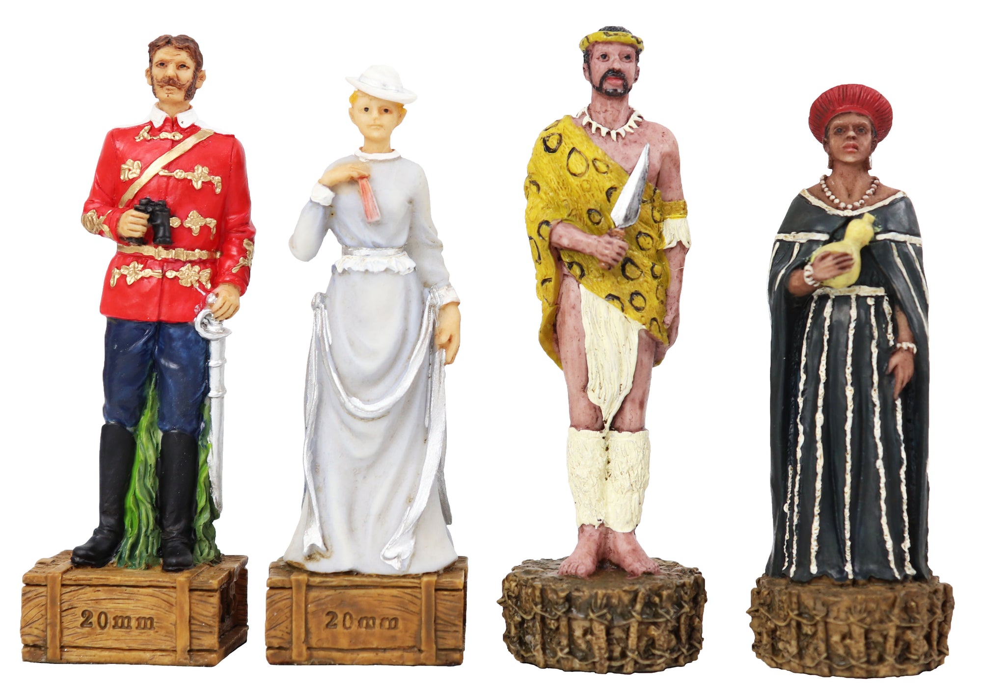 British vs Zulu resin pieces | Wooden Board/Box | Small