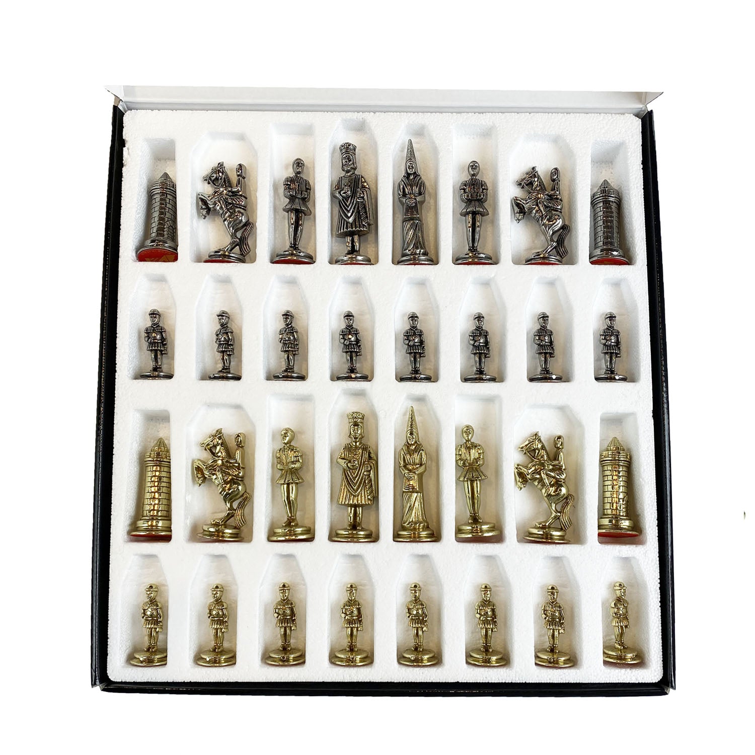 CAMELOT | Metal Chess Pieces | Gold &amp; Silver | 90mm King | 50M