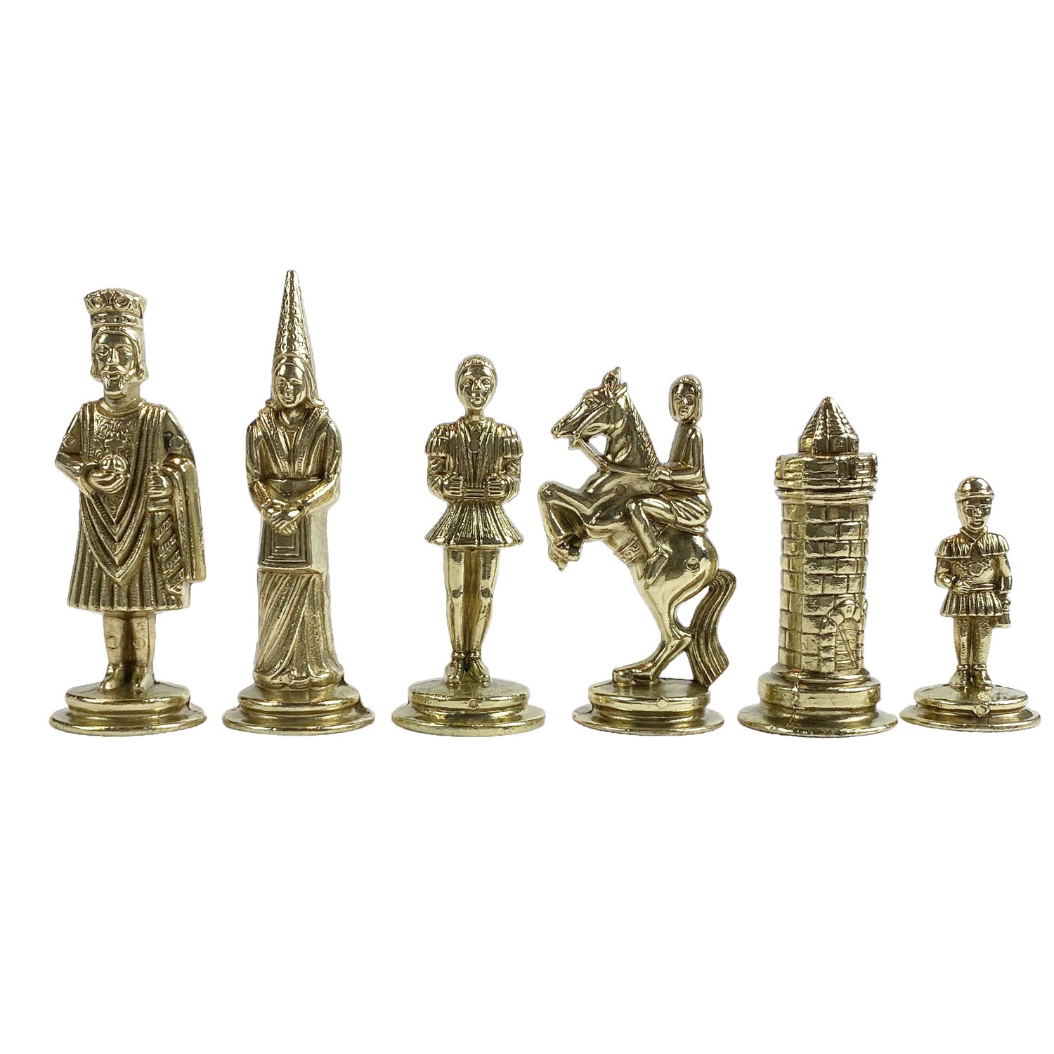 CAMELOT | Metal Chess Pieces | Gold &amp; Silver | 90mm King | 50M