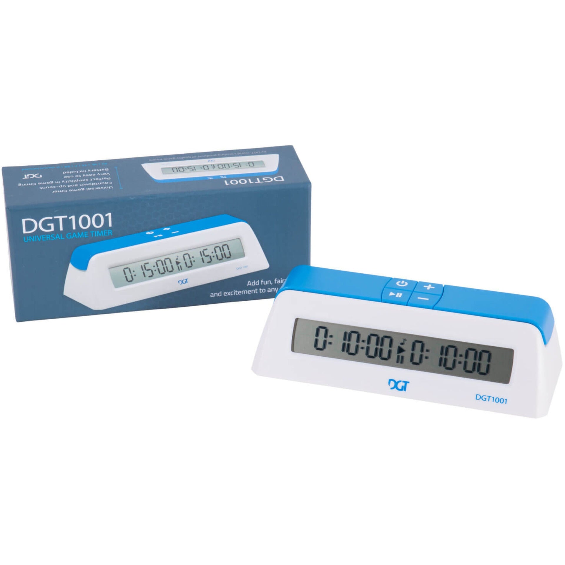DGT 1001 Timer Universale Per Giochi Da Tavolo - Bianco - Display LCD Con Conteggio E Retroconteggio