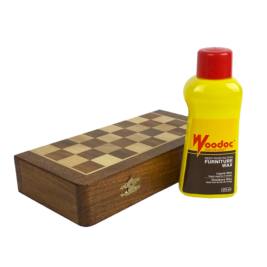 Folding wooden magnetic travel chess set | 25cm