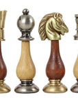 ORIENTAL | Solid Brass & Wood | Gold & Silver | 100mm | 154BW