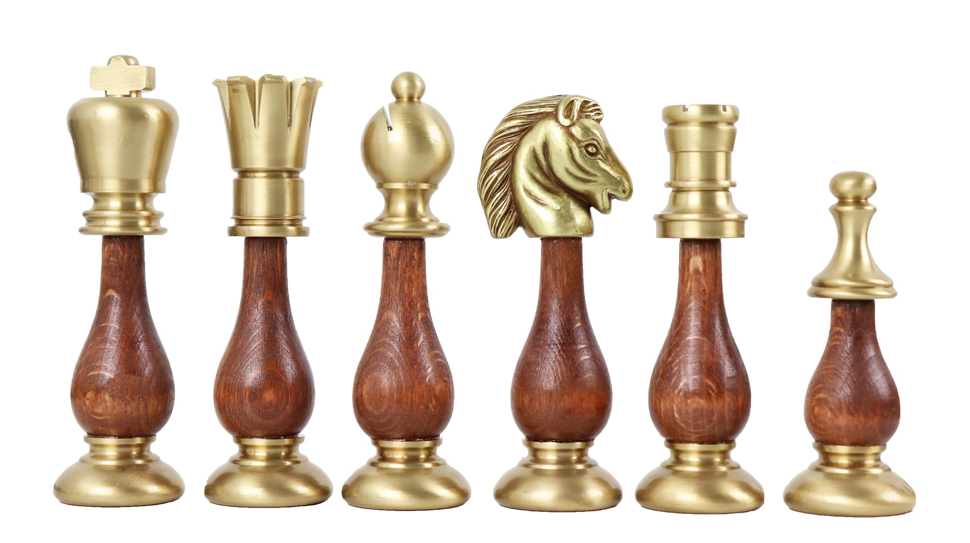Oriental Solid Brass &amp; Wood Pieces | Leather Board | Large