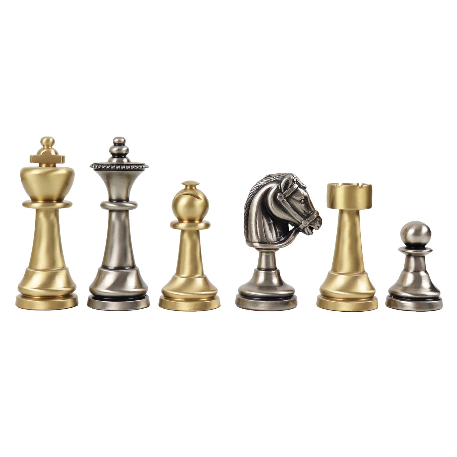Staunton Solid Brass Pieces | Rosewood Board &amp; Drawer | Small